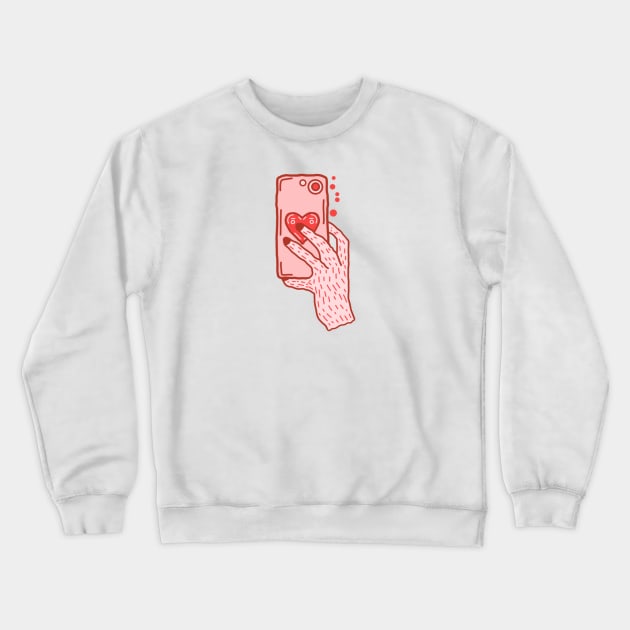 Love the Red Camera Crewneck Sweatshirt by Aisiiyan